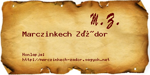 Marczinkech Zádor névjegykártya